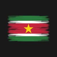 surinam flaggborste. National flagga vektor