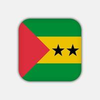 Flagge von Sao Tome und Principe, offizielle Farben. Vektor-Illustration. vektor