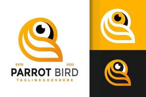 papegoja fågel logotyp design, varumärke identitet logotyper vektor, modern logotyp, logotyp mönster vektor illustration mall