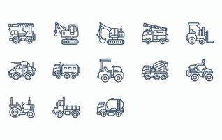 Fahrzeuge und Transport-Icon-Set vektor