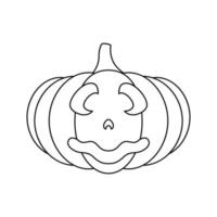 Malvorlage mit Halloween-Kürbis für Kinder vektor