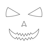 Malvorlage mit Gesicht von Halloween für Kinder vektor