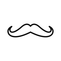 mustasch ikon vektor design mall