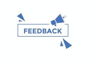 Feedback-Taste. Feedback-Sprechblase. buntes Webbanner. Vektor-Illustration. Feedback-Schild-Symbol vektor