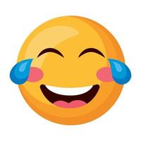 Emoji-Gesicht lachen vektor
