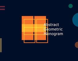 abstraktes geometrisches buchstabe h grafikkonzept. Farbe ungewöhnliche Form für Logo- und Monogramm-Design-Vorlage. geometrisches symbol im bauhaus- oder memphis-stil. Vektor-Illustration vektor