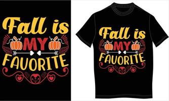 Herbst-T-Shirt-Design vektor