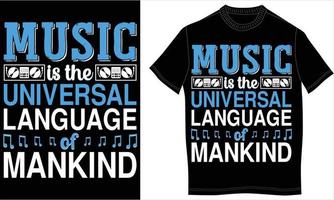 Musik-T-Shirt-Design vektor