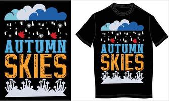 Herbst-T-Shirt-Design vektor