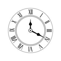 Designvorlage für Schwarz-Weiß-Uhren vektor