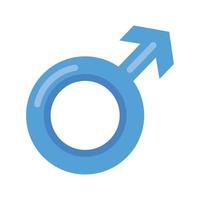 blå manlig kön symbol vektor