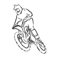 Mountainbike-Vektorskizze vektor