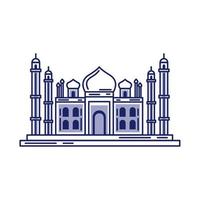 Taj Mahal indisches Wahrzeichen vektor