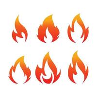 vektor symbol brand flamma ikon på vit bakgrund