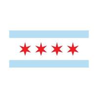 vektor flagga av chicago enkel platt design illustration