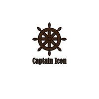 roder vektor för kapten sjöman ikon på vit bakgrund