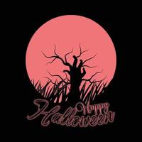 glad halloween t -shirt design vektor