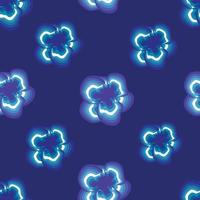 abstrakter wolkenförmiger Blumenhintergrund mit blau-weiß leuchtenden Farben nahtlose tropische Musterpflanzen auf Nachthintergrund. Blumenhintergrund. Vektordesign. modische Drucktextur vektor