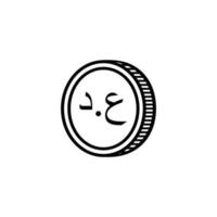 irakisches Währungssymbol, irakischer Dinar, iqd. Vektor-Illustration vektor
