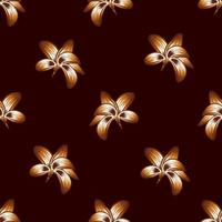 Blumennahtloses Muster in monochromer Stilfarbe dekorativ auf dunklem Hintergrund. Vektordesign. Blumen Hintergrund. Blumentapete. Druck und Textilien. exotische Tropen. Naturtapete. niedlich vektor