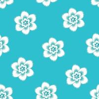 florales nahtloses Muster mit blauen abstrakten tropischen Blumen auf pastellfarbenem Hintergrund. Blumenhintergrund. dekoratives Vektordesign. Blumentapete. Naturtapete. tropischer Hintergrund vektor