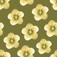 große beige abstrakte Frangipani-Blumen tropische nahtlose Musterpflanzen auf zartem Hintergrund. florales Tapetenmuster. Druck und Textilien. exotische Tropen. Vektordesign vektor