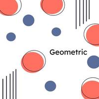 geometrischer flacher formhintergrund vektor