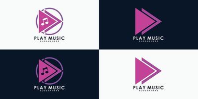 Set von Musik-Logo-Design mit kreativem Konzept-Premium-Vektor vektor