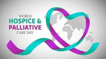 värld härbärge och palliativ vård dag begrepp 2 vektor