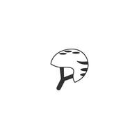 Skateboard-Helm-Icon-Design-Illustration vektor