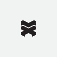 mx brev monogram logotyp mall. vektor