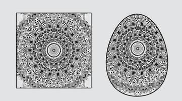 quadratisches Mandala mit Lotusblume für Mehndi, Tätowierung vektor