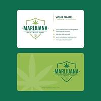 Marihuana Visitenkartenvorlage vektor
