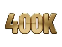 400.000 Follower-Texteffekt vektor