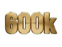 600.000 Follower-Texteffekt vektor