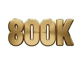 800.000 Follower-Texteffekt vektor