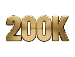 200.000 Follower-Texteffekt vektor