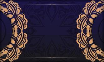 druckfertiges Einladungsdesign mit luxuriösen Ornamenten. Lila Banner-Vorlage mit griechischen Luxus-Ornamenten und Platz für Ihren Text. vektor