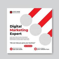 Postvorlage für digitales Marketing und Corporate Social Media oder kostenloser Vektor für Web-Banner