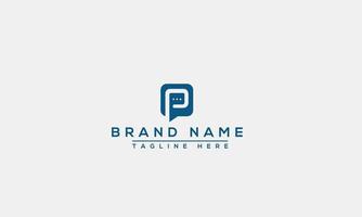 p logotyp design mall vektor grafisk branding element