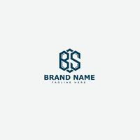 bs logotyp design mall vektor grafisk branding element