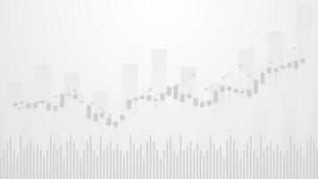 finanzgeschäftsstatistiken mit balkendiagramm und kerzendiagramm zeigen börsenkurs und effektives verdienen auf weißem hintergrund vektor