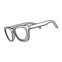 brille sonnenbrille handgezeichnete vektorillustration vektor