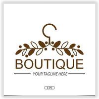 Blumen Boutique Logo Premium elegante Vorlage Vektor eps 10