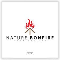 bonfire logo premium eleganter vorlagenvektor eps 10 vektor