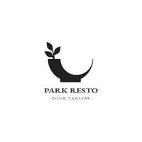 parkera resto logotyp enkel design vektor