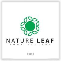 natur blad logotyp premie elegant mall vektor eps 10