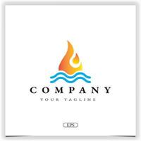 Sea Fire Logo Design modernes Design vektor