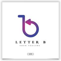 lyx pil brev b logotyp premie elegant mall vektor eps 10