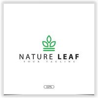 Natur Blatt Logo Premium elegante Vorlage Vektor eps 10